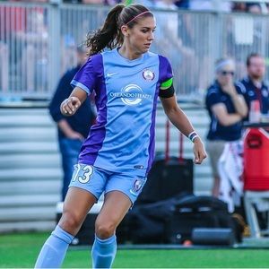 Nike USWNT NWSL Orlando Pride 2016 #13 Morgan Soccer Jersey Mens Small